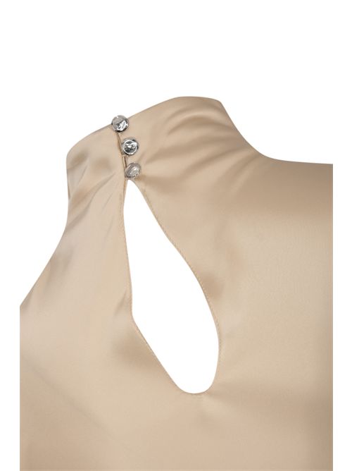 Abito midi fluido in raso Cloud Grey Patrizia Pepe | 8A1627 A269S748